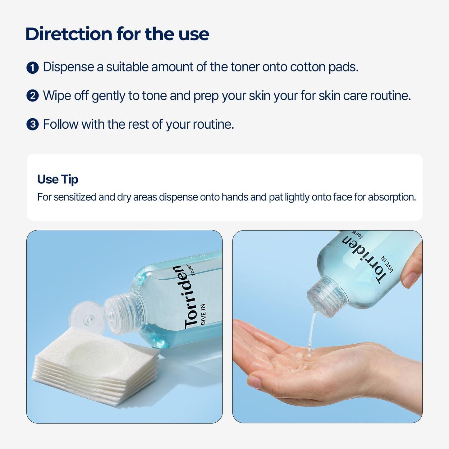 Torriden – DIVE IN Toner à l’Acide Hyaluronique Bas Poids Moléculaire 300 ml